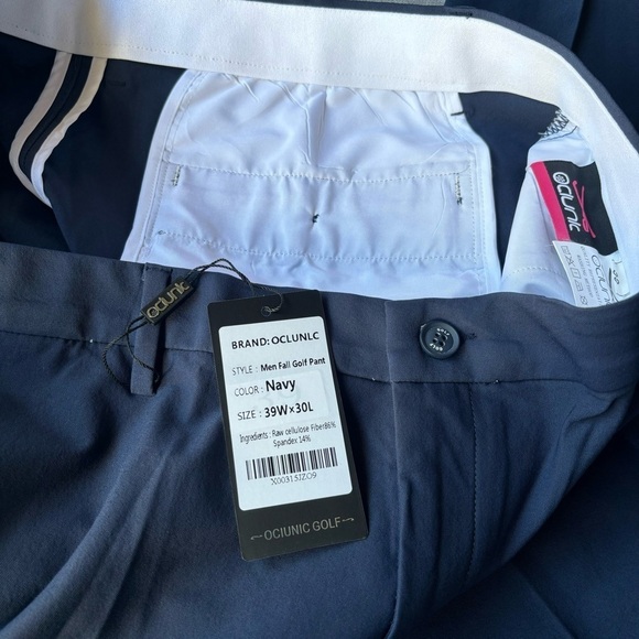 Men's Golf Slim Stretch Pants Quick Dry Golf Pants for Men, 39W x 30L - Picture 6 of 9